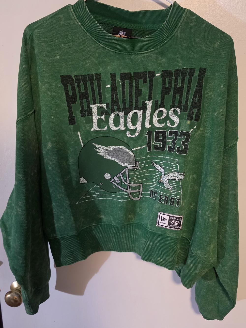 NFL Green Philadelphia Eagles Graphic Crewneck Sweatshirt